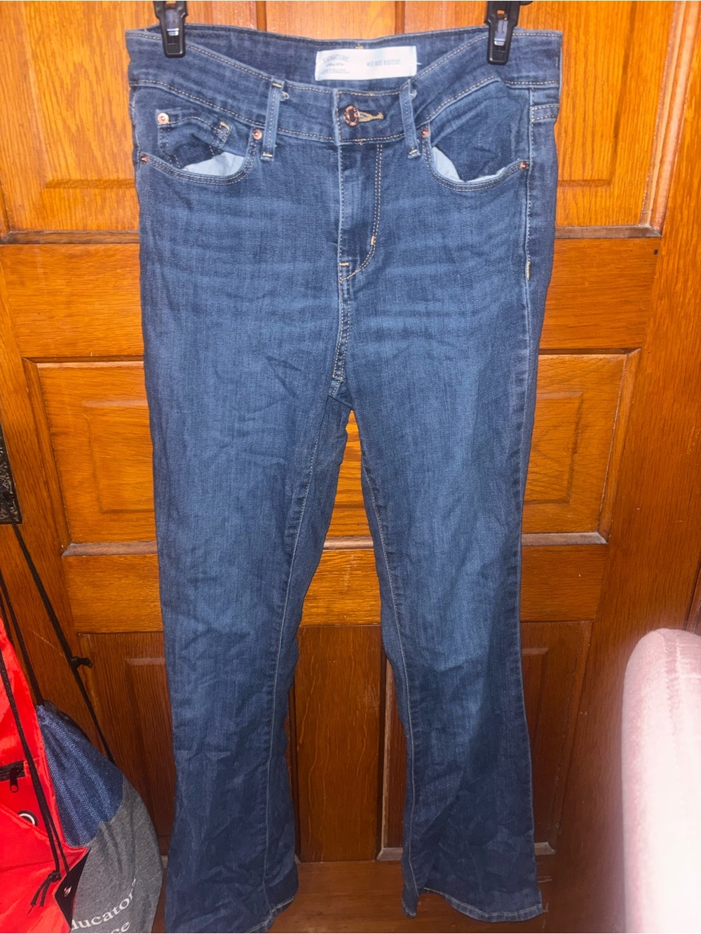 Signature by Levi Strauss Men's Blue Bootcut Jeans
